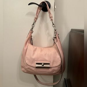 COACH Authentic Kristin Hobo in Ballet Pink & Silver 💖